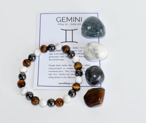 Top Quality GEMINI Zodiac Crystals <b>Kit</b> For Healing Meditation Gift Jewelry - Product Image 1