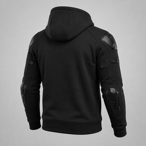 Sweat à capuche moto imprimé hiver confortable avec protection renforcée, séchage rapide, polyester/coton, pour les trajets quotidiens et la sécurité routière - Product Image 4