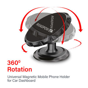 Support magnétique pour téléphone de tableau de bord Roadpower (RP-MH521-BK) Élégant, durable et compatible avec tous les smartphones - Product Image 4