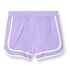 <b>Womens</b> Pink Polyester Athletic <b>Shorts</b> with <b>White</b> Trim Moisture Wicking Regular Fit Lightweight Breathable Training Sportswear - Product Image 4