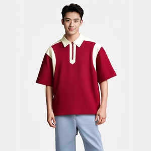 เสื้อโปโลแขนสั้นสีเขียวสำหรับผู้ชาย ผ้าออกซ์ฟอร์ดระบายอากาศได้ดี สไตล์พรีปปี้ พิมพ์ลายโลโก้ด้านหน้า ทรงปกติ - Product Image 6