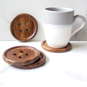 Custom Wood <b>Coaster</b> Custom Beverage Coffee Cup Mat Tea Cup <b>Coaster</b> Custom Logo Natural Wood <b>Drink</b> <b>Coaster</b> Tabletop Protection - Product Image 6
