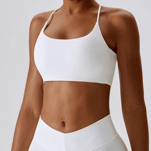 Soutien-gorge de sport pour femme en promotion – Haute qualité, extensible dans 4 directions, respirant, écologique, élasticité moyenne, XS personnalisable à l'avant - Product Image 1