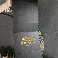 Boîte Cadeau Magnétique Noire de Luxe Personnalisée, Impression de Logo, Carton Rigide Pliable, Emballages en Papier Pliant