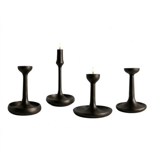 Indian Customized Vintage Design <b>Candlestick</b> Holder <b>Black</b> Iron Farmhouse Decor for Home Wedding Party Anniversary Housewarming - Product Image 4