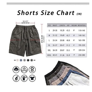 INDEX APPAREL Men's <b>White</b> <b>Cargo</b> Bermuda Shorts Mid Waist Drawstring Casual Cotton Shorts with Pockets - Product Image 6