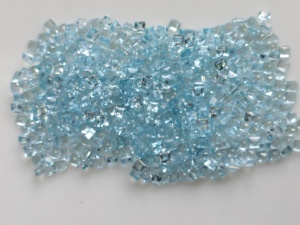 Topaze bleue naturelle 3 mm, taille carrée, pierres précieuses en vrac pour la fabrication de bijoux - Product Image 3