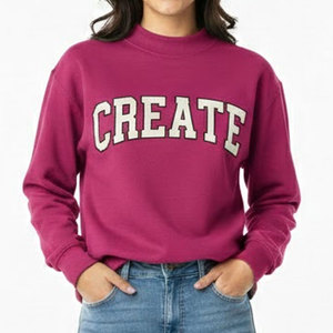 Sweat-shirt à col montant pour femme, personnalisé, de qualité supérieure, doux, pour l'hiver, coupe ample, 100% coton - Product Image 6