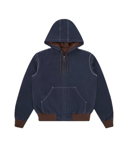 High Quality Custom Logo Denim Work <b>Jacket</b> Canvas Cotton Lining Custom Zip <b>Plus</b> <b>Size</b> <b>Men's</b> Vintage Winter Breathable Windproof - Product Image 1