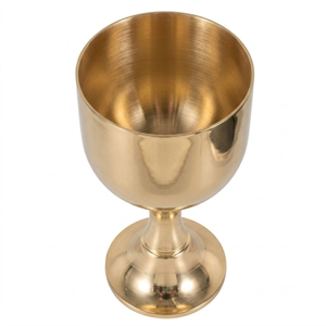 Copas de Vino de Metal de Acero Inoxidable de Lujo con Acabado Dorado, Copas de Vino de Metal Irrompibles para Bodas y Fiestas - Product Image 6