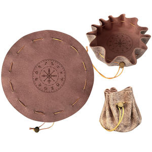 Sac de rangement pour dés DND avec cordon de serrage et bouton, pochette en cuir PU pour dés DND, bijoux, pièces de monnaie et accessoires - Product Image 6