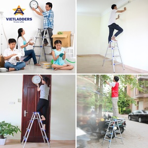 Super Quality A-Shape 2x6 Aluminium Steel Foldable <b>Ladder</b> EN131 Certified for Modern Industrial & Household Outdoor Home Use - Product Image 6