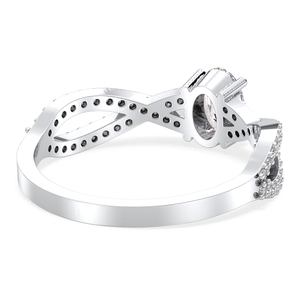Anillo Solitario de Moissanita de Corte Ovalado de 0.52 Quilates en Oro Sólido de 14K, Diseño Original REYES, para Mujer, Regalo de Compromiso o Boda - Product Image 5