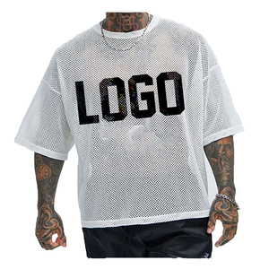 Yellow Mesh V-Neck Short Sleeve Sport Jersey With <b>Logo</b> Front Breathable Men's Regular Fit Knitted T-Shirt - Product Image 5