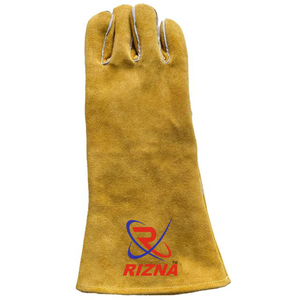 Gants de soudure en cuir de vachette de qualité supérieure pour protection contre la chaleur du foyer et du barbecue, gants de soudure robustes - Product Image 3