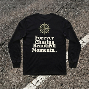 T-shirts amples d'été pour femmes, imprimés, à manches longues, col rond, épaules tombantes, style streetwear décontracté, couleur unie - Product Image 2