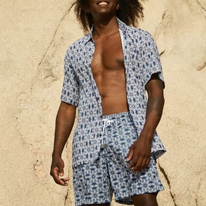 <b>Mens</b> Blue Floral Swim <b>Trunks</b> Quick Dry Beach Shorts Summer Board Shorts OEM Wholesale Swimwear Fashion <b>Mens</b> Luxury Print - Product Image 2