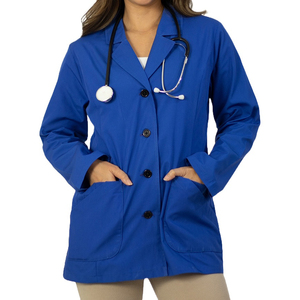 Bata de Laboratorio para Mujer, Marca Privada OEM, 210 GSM, Mezcla de Algodón, Uniforme de Hospital y Clínica, Bata Médica Profesional - Product Image 2