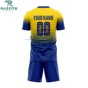 เสื้อฟุตบอลแขนสั้นไซส์ใหญ่แบบซับลิเมชั่นเต็มตัว ออกแบบเองได้ พิมพ์โลโก้ สำหรับชุดฟุตบอลชาย - Product Image 3