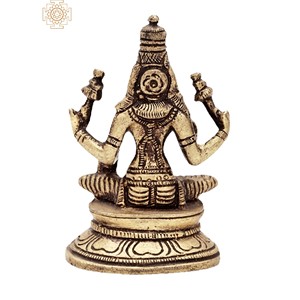 รูปปั้นเทพีลักษมีแฮนด์เมดขนาด3.2นิ้วรูปปั้นอินเดียสำหรับให้เป็นของขวัญ - Product Image 3