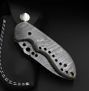Couteau utilitaire pliant en acier Damas de qualité supérieure, couteau pliant Damas avec manche Damas, couteau pliant en acier Damas OEM - Product Image 5