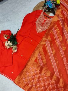 Dernière Collection : Salwar Kameez de Soirée Indien et Pakistanais, Nouvelle Robe de Mariage Indienne en Coton Style Bollywood, Entièrement Cousue, Longueur Midi - Product Image 2