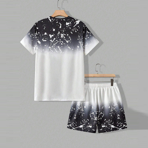 Ensemble short et t-shirt à manches courtes pour homme, coupe classique, 100 % coton, écologique, avec logo personnalisé, sublimation, été - Product Image 2