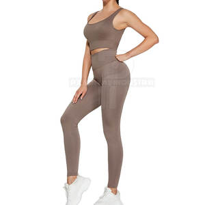 Leggings de Yoga de Cintura Alta para Mujer, Talla Grande, Ligeros, y Conjunto de Sujetador Deportivo sin Costuras, Transpirables - Product Image 3