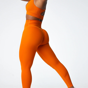 Solid Colors Breathable Moisture Wicking <b>Butt</b> <b>Lift</b> Women Yoga Pants <b>Leggings</b> - Product Image 4