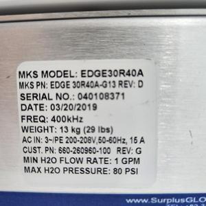 Manomètre capacitif MKS EDGE 30R40A-G13 - Équipements et pièces semi-conducteurs de renommée mondiale - Product Image 2