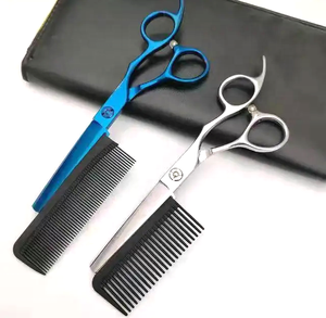 Tijeras Profesionales de Peluquería y Barbería de Acero Inoxidable con Mango de Cerámica y Cuchilla Afilada, Set de Tijeras para Cortar y Entresacar Cabello al por Mayor - Product Image 2