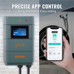 Caricatore EV Intelligente di Livello 2, 240V, Spina NEMA 6-50, 11.5 kW, 0-48A Regolabile, Montaggio a Parete, Cavo da 24 Piedi, per Veicoli Elettrici, WiFi - Product Image 6