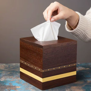 Boîte à mouchoirs en bois sur mesure pour hôtel de luxe, restaurant et salle de réunion d'entreprise - Product Image 1