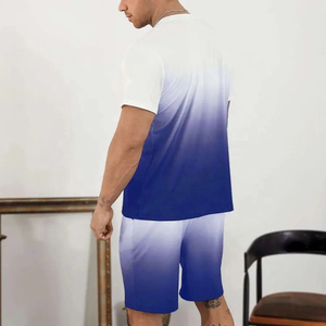 Ensemble de t-shirts décontractés d'été pour hommes, nouvelle collection, personnalisable avec logo, séchage rapide, respirant, en tissu tricoté polyester/coton - Product Image 6