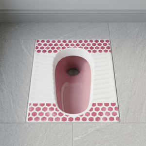 Modern Asian Red Double Color <b>Ceramic</b> Squatting <b>Pan</b> WC Toilet Orissa Art Design Sanitary Ware Factory Export Quality - Product Image 2