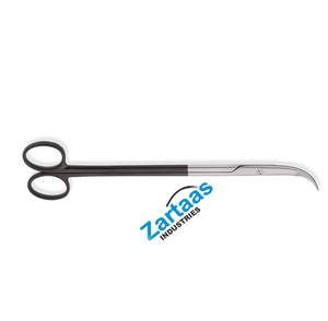 Lames de ciseaux Diethrich en acier inoxydable de haute qualité, entièrement courbées, à bord rasoir, avec poignée annulaire, 23 cm, instruments chirurgicaux - Product Image 2