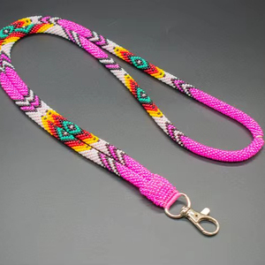 Handmade Colorful Beaded ID <b>Lanyard</b> Boho Style Women Neck Strap At Budget Friendly - Product Image 1