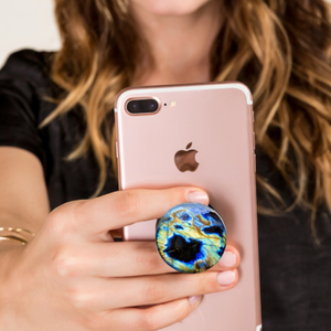 Soporte para Teléfono de Piedra de Labradorita Natural Pulida |   Soporte para Móvil con Cristales Brillantes que Cambian de Color |   Accesorio de Piedras Preciosas Hecho a Mano - Product Image 4