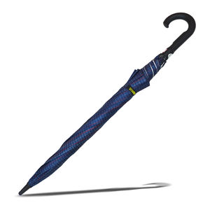 Sharkk F 17 2 Fold Blue Check Pattern <b>Umbrella</b> Lightweight Compact Rain <b>Umbrella</b> with Alloy Steel Frame Handle - Product Image 3