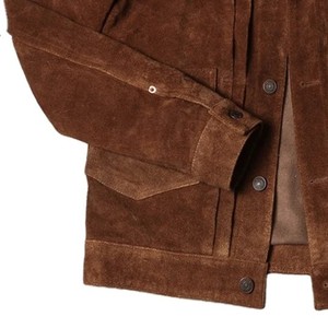 Veste en daim pour homme, vêtement d'extérieur tendance, finition douce, fabrication OEM personnalisée, service d'échantillons disponible en gros - Product Image 6