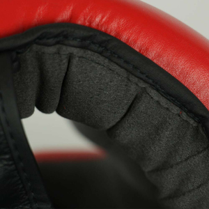 Casque de boxe en cuir PU, casque de protection sportif pour adultes unisexe rouge noir, casques de protection sportifs - Product Image 3