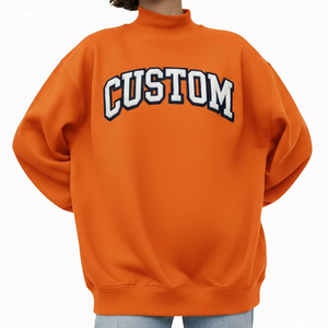 Suéter de Cuello Alto Personalizado para Mujer, Tejido de Rizo, Ligero, Ecológico, de Secado Rápido, Logotipo Personalizado en la Parte Delantera, Color y Talla Personalizables, Servicio OEM - Product Image 1