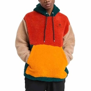 Vente en gros de sweats à capuche unisexes de haute qualité en molleton Sherpa 100% coton, écologiques, personnalisés, imprimés en relief pour l'hiver - Product Image 1