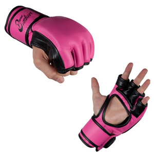 ถุงมือ MMA ระดับมืออาชีพ ขนาด 7 ออนซ์ 12 ออนซ์ หนัง PU สำหรับฝึกซ้อม ต่อสู้ ชกมวย สีชมพูและสีดำ - Product Image 1