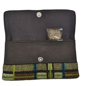 กระเป๋าคลัทช์งานปักลูกปัดหรูหราสำหรับงานกลางคืน กระเป๋าถือดีไซเนอร์ทำมือ งานแต่งงาน งานปาร์ตี้ งานเจ้าสาว คุณภาพสูง ปักลายอย่างดี พกพาสะดวก ทำจากผ้าไหม - Product Image 4