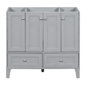 Mobile da bagno con struttura in legno massello da 36 ''con 4 porte di chiusura morbide e 2 cassetti - Product Image 2