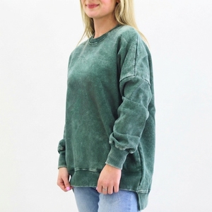 Sudadera para Mujer al por Mayor con Lavado Ácido, Colección Premium Vintage con Personalización de Marca, Servicio OEM, Fabricante - Product Image 2