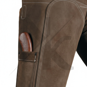 Delantal de Herrador de Lujo Moderno y Duradero para Hombre y Mujer, de Cuero Genuino con Hebilla Ajustable, en Combinación de Colores Marrón/Negro - Product Image 4