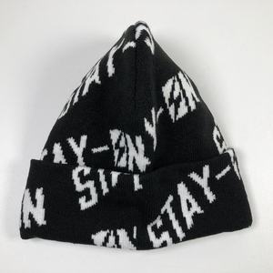 Personalized High Quality Acrylic Unisex Black Colorful Warm <b>Winter</b> <b>cap</b> Custom Print Jacquard Design Knitted Acrylic Beanie - Product Image 2