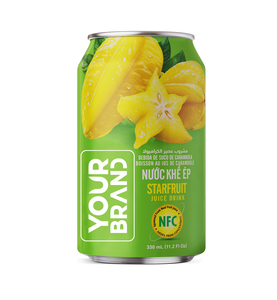 Bebida de Jugo de Starfruit de 330 ml, Tu Marca, NFC, Recién Exprimido, en Lata - Product Image 1